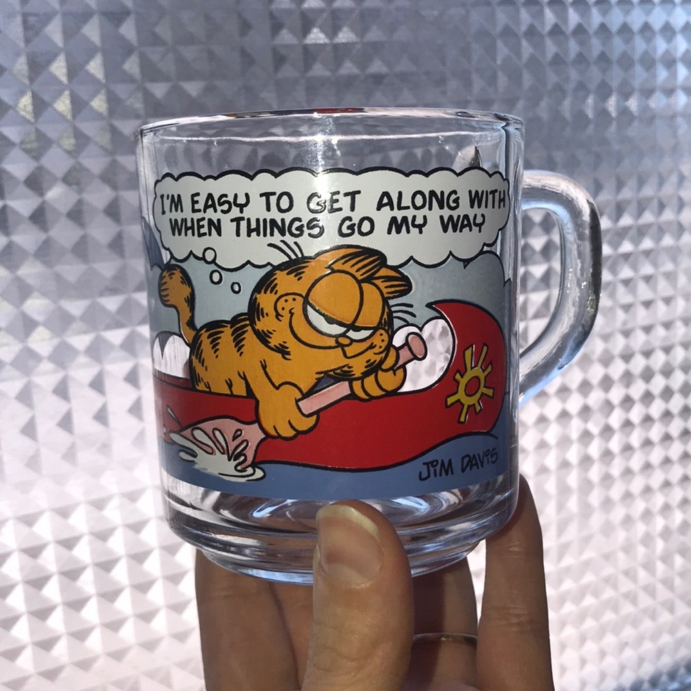 1978 clear glass  Garfield McDonald’s mug